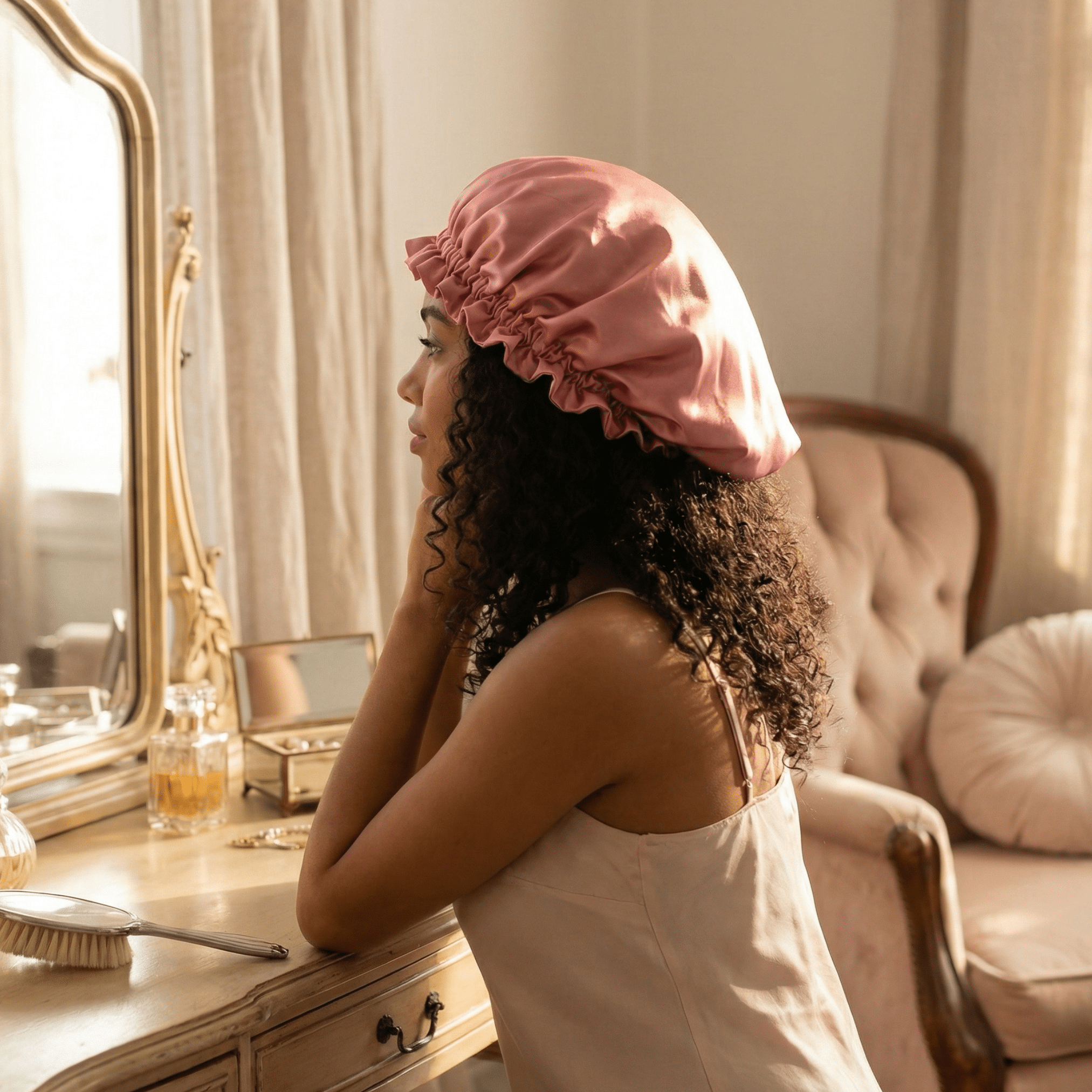 Rose Gold Reversible Bonnet - NOCHKA
