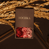 Rose Shades of 3 Skinny Mulberry Silk Scrunchies | 100% Silk - NOCHKA
