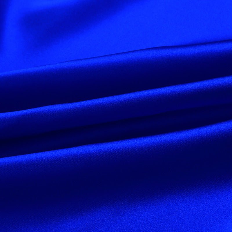 Royal Blue 100% Pure Mulberry Silk Fabric 19mm 44" Width Pre - Cut Silk Fabric - NOCHKA
