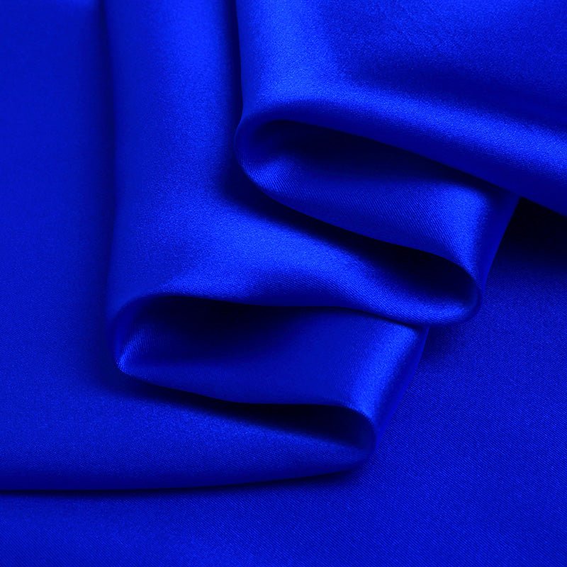 Royal Blue 100% Pure Mulberry Silk Fabric 19mm 44" Width Pre - Cut Silk Fabric - NOCHKA
