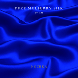 Royal Blue 100% Pure Mulberry Silk Fabric 19mm Cut - to - Size Silk Fabric - NOCHKA
