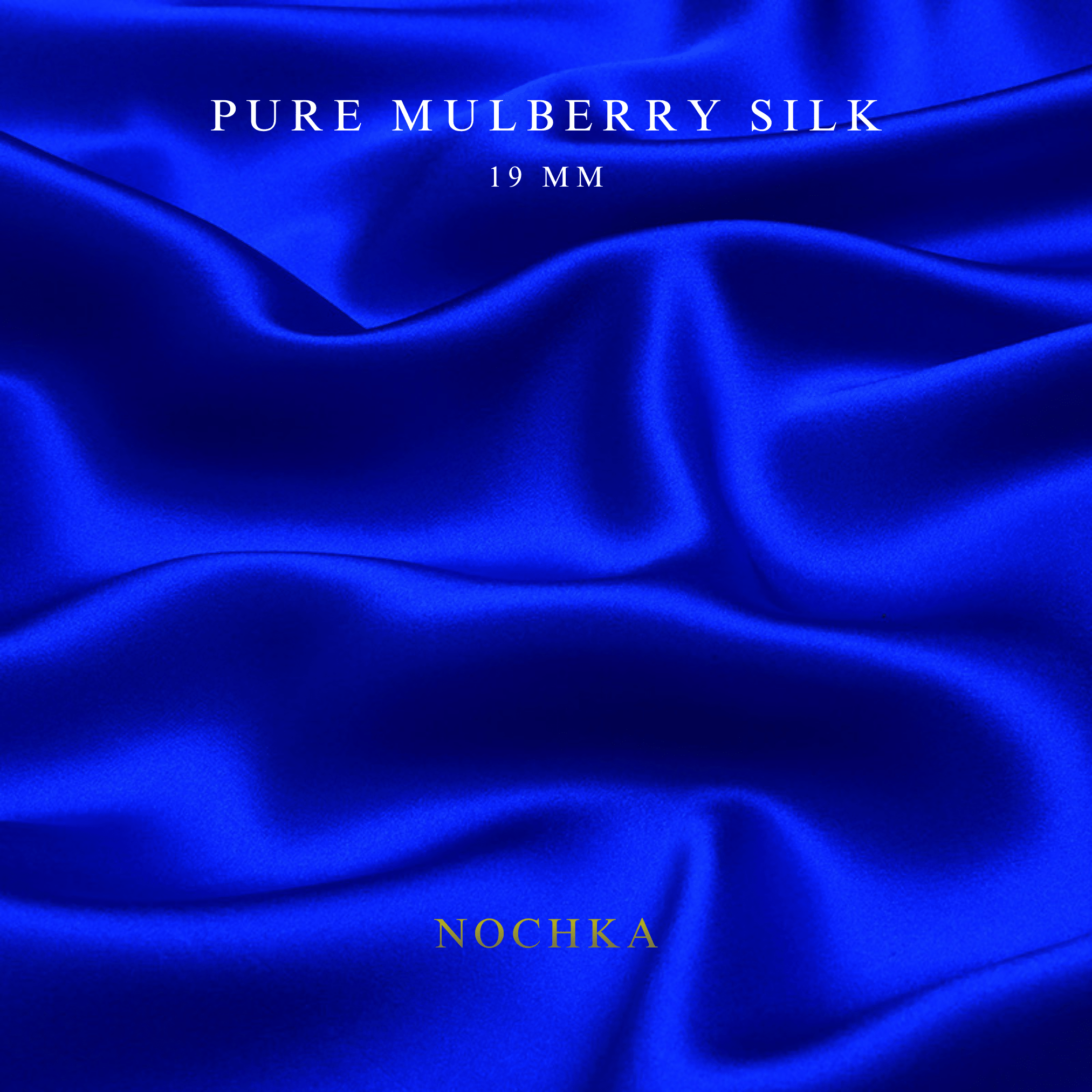 Royal Blue 100% Pure Mulberry Silk Fabric 19mm Cut - to - Size Silk Fabric - NOCHKA
