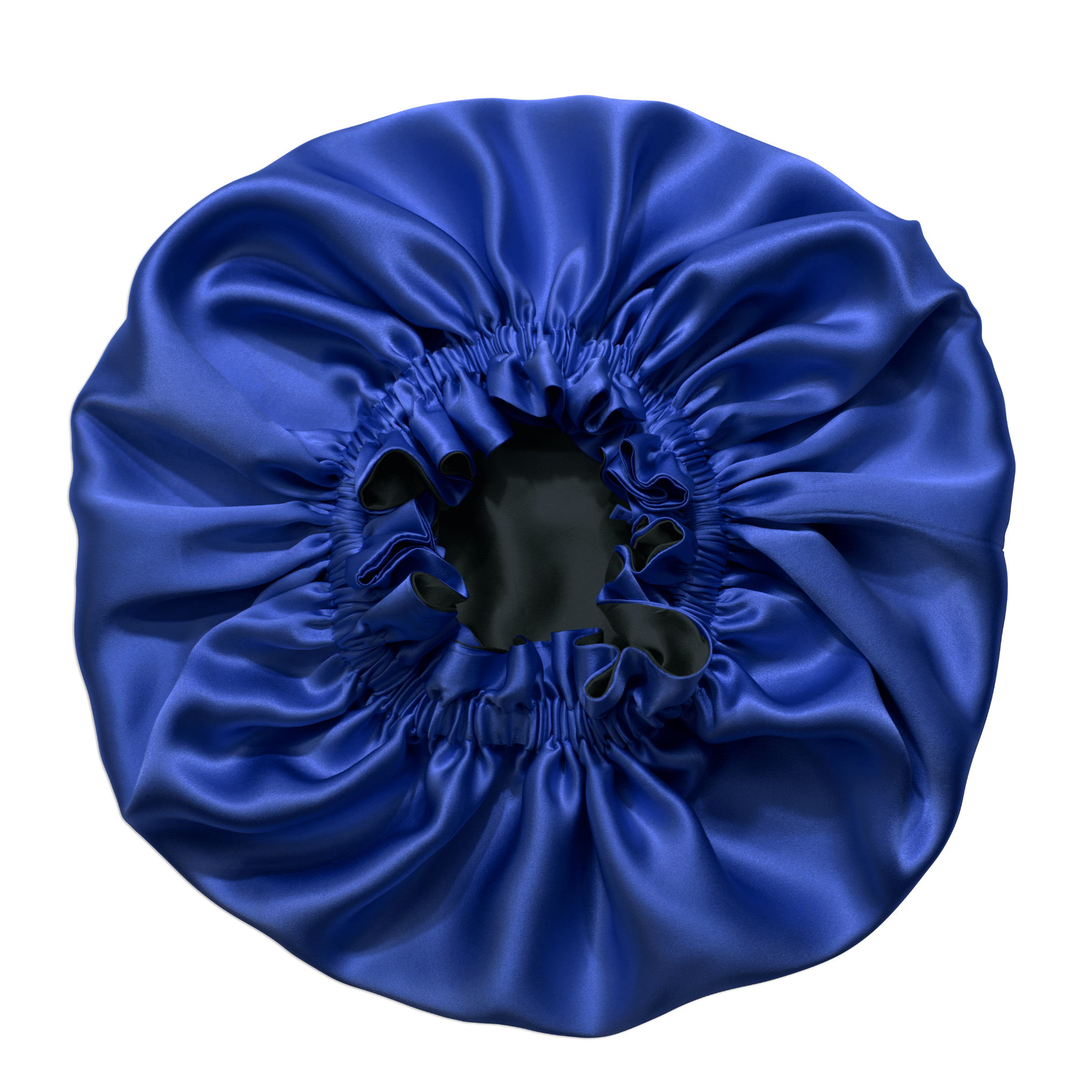 Royal Blue & Black Pure Mulberry Silk Bonnet – Reversible & Durable - NOCHKA

