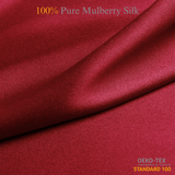Ruby Red 100% Pure Mulberry Silk Fabric 19mm Cut - to - Size Silk Fabric - NOCHKA
