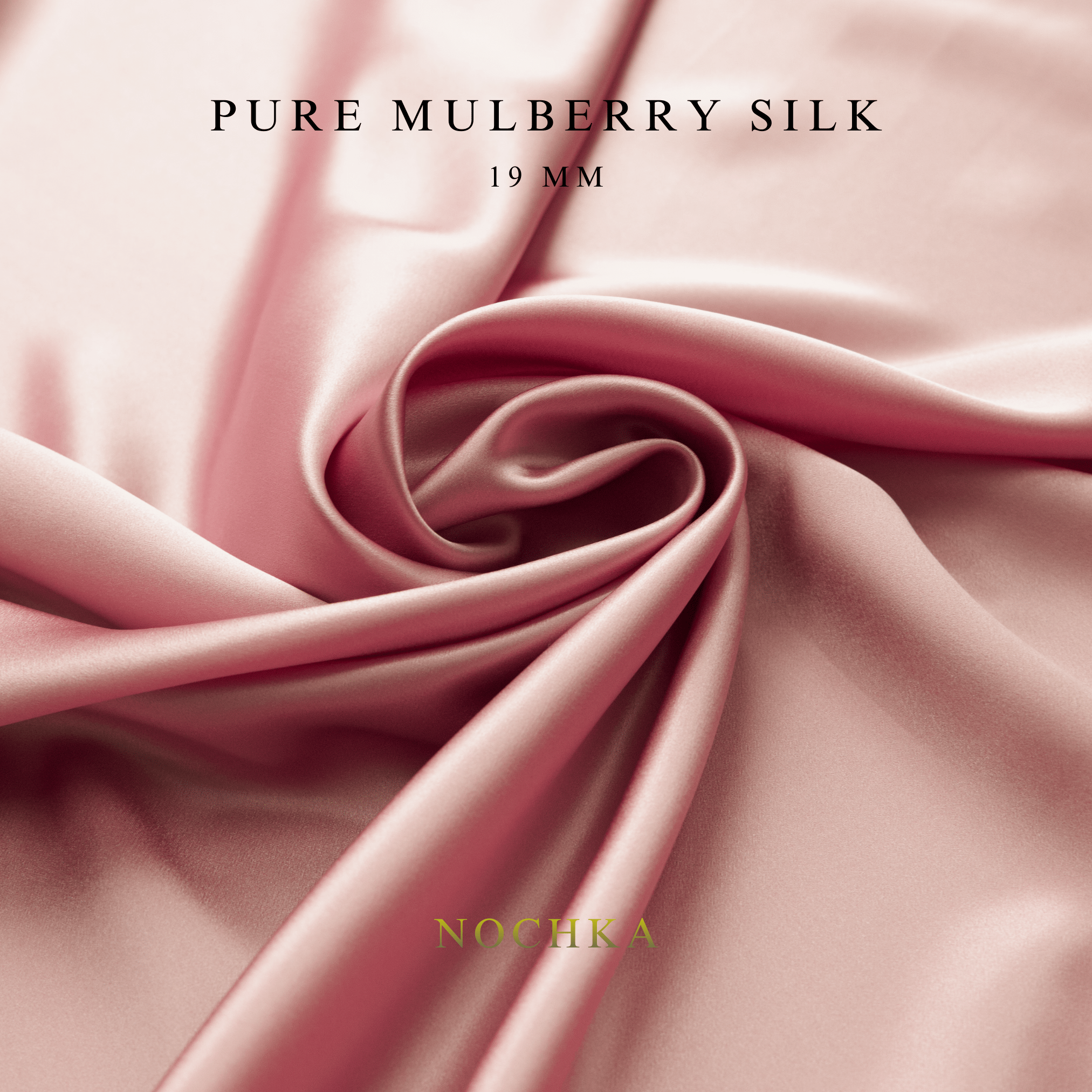 Rusty Rose 100% Pure Mulberry Silk Fabric 19mm Cut - to - Size Silk Fabric - NOCHKA
