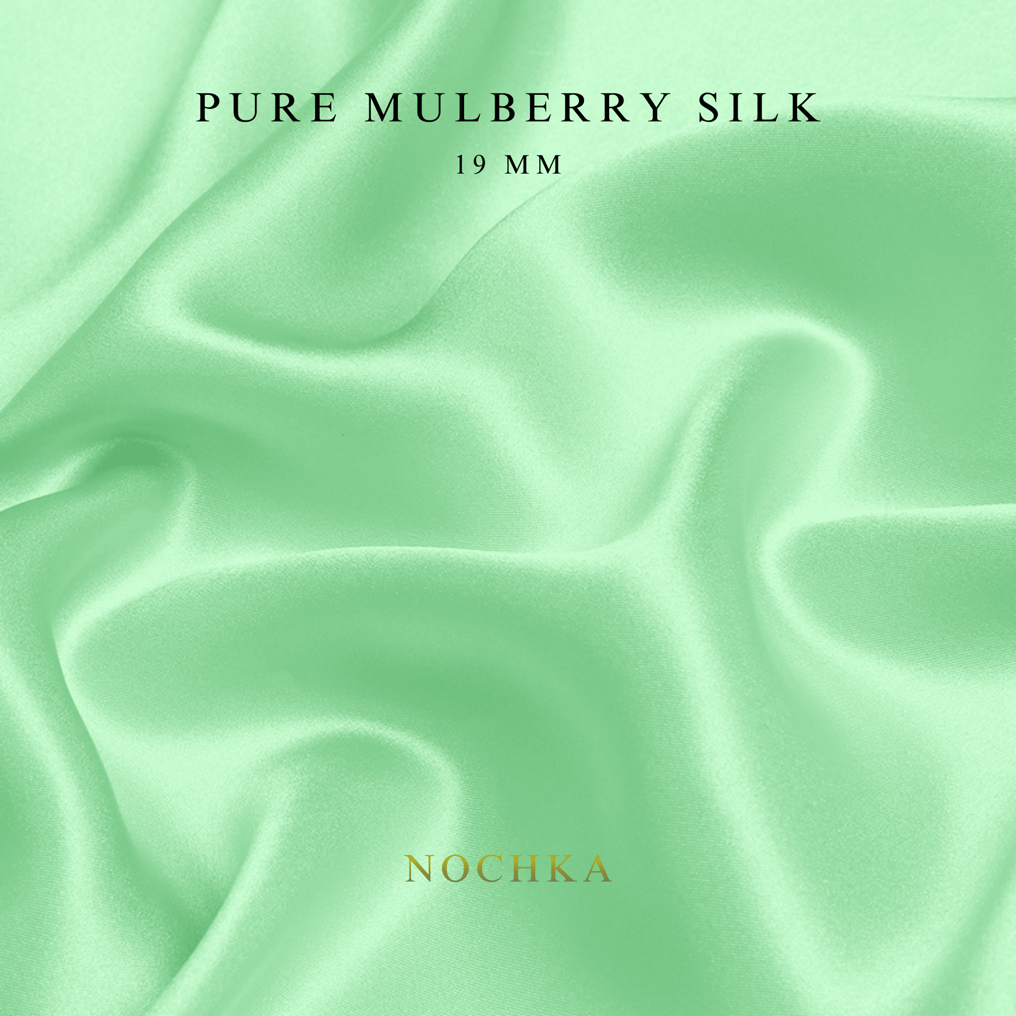 Sage 100% Pure Mulberry Silk Fabric 19mm Cut - to - Size Silk Fabric - NOCHKA
