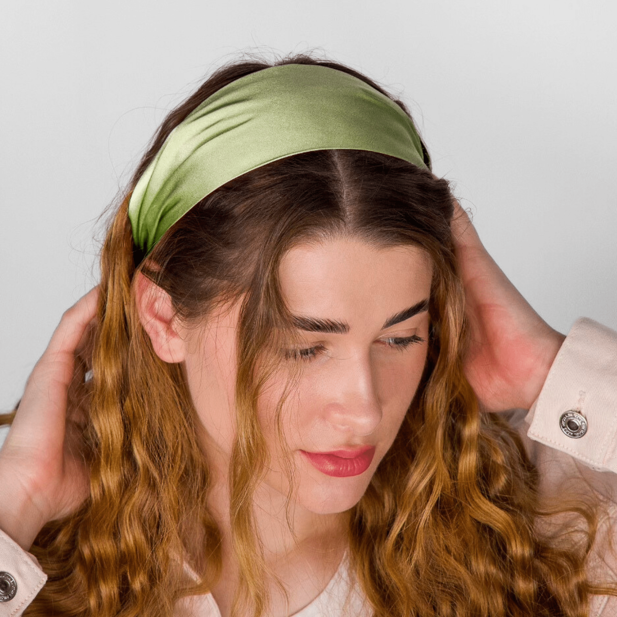 Sage Pure Silk Headband - NOCHKA
