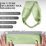 Sage Pure Silk Headband - NOCHKA
