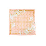 Orchid Peach Mulbery Silk Square Scarf
