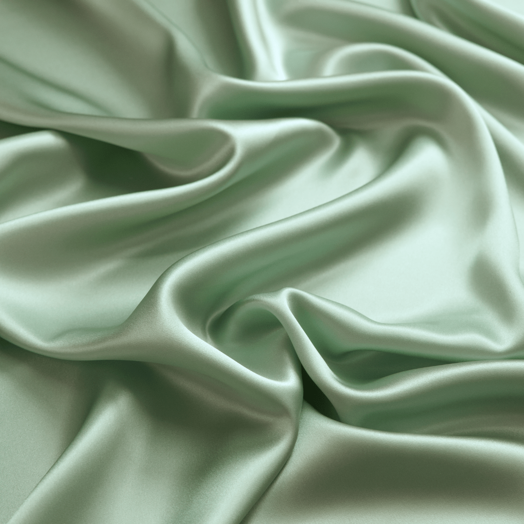 Seagrass Color 100% Pure Mulberry Silk Fabric 19mm 44" Width Pre - Cut Silk Fabric - NOCHKA

