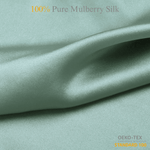 Seagrass Color 100% Pure Mulberry Silk Fabric 19mm Cut - to - Size Silk Fabric - NOCHKA
