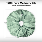 Seagrass Jumbo Scrunchie – 100% Pure Mulberry Silk, Perfect for All Hair Types - NOCHKA
