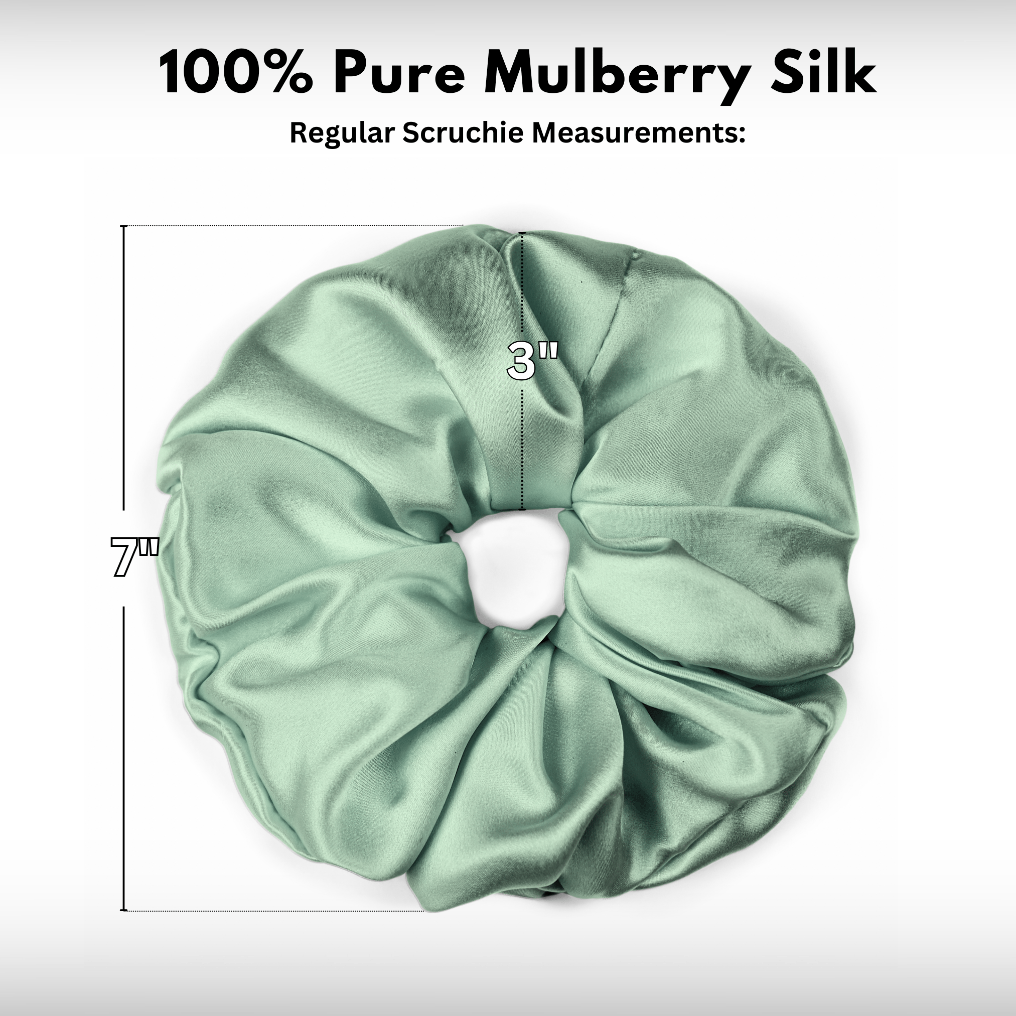 Seagrass Jumbo Scrunchie – 100% Pure Mulberry Silk, Perfect for All Hair Types - NOCHKA

