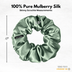Seagrass Skinny Scrunchie – 100% Pure Mulberry Silk, Perfect for All Hair Types - NOCHKA
