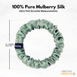 Seagrass Ultra Skinny Scrunchie – 100% Pure Mulberry Silk, Perfect for All Hair Types - NOCHKA
