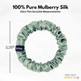 Seagrass Ultra Skinny Scrunchie – 100% Pure Mulberry Silk, Perfect for All Hair Types - NOCHKA
