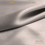 Silver 100% Pure Mulberry Silk Fabric 19mm Cut - to - Size Silk Fabric - NOCHKA
