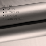 Silver 100% Pure Mulberry Silk Fabric 19mm Cut - to - Size Silk Fabric - NOCHKA
