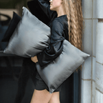 Silver 100% Pure Mulberry Silk Pillowcase - Envelope - NOCHKA

