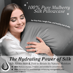 Silver 100% Pure Mulberry Silk Pillowcase - Envelope - NOCHKA
