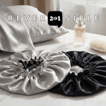 Silver & Black Pure Mulberry Silk Bonnet – Reversible & Durable - NOCHKA
