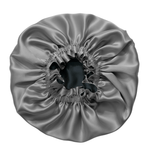 Silver & Black Pure Mulberry Silk Bonnet – Reversible & Durable - NOCHKA
