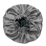 Silver & Black Pure Mulberry Silk Bonnet – Reversible & Durable - NOCHKA
