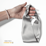 Silver Pure Silk Headband - NOCHKA
