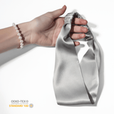 Silver Pure Silk Headband - NOCHKA
