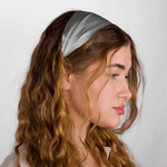 Silver Pure Silk Headband - NOCHKA
