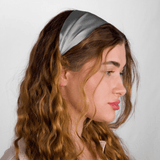 Silver Pure Silk Headband - NOCHKA
