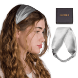 Silver Pure Silk Headband - NOCHKA
