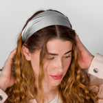 Silver Pure Silk Headband - NOCHKA
