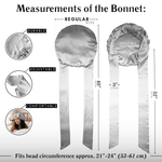 Silver Reversible Bonnet with Ties - NOCHKA
