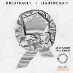 Silver Reversible Bonnet with Ties - NOCHKA
