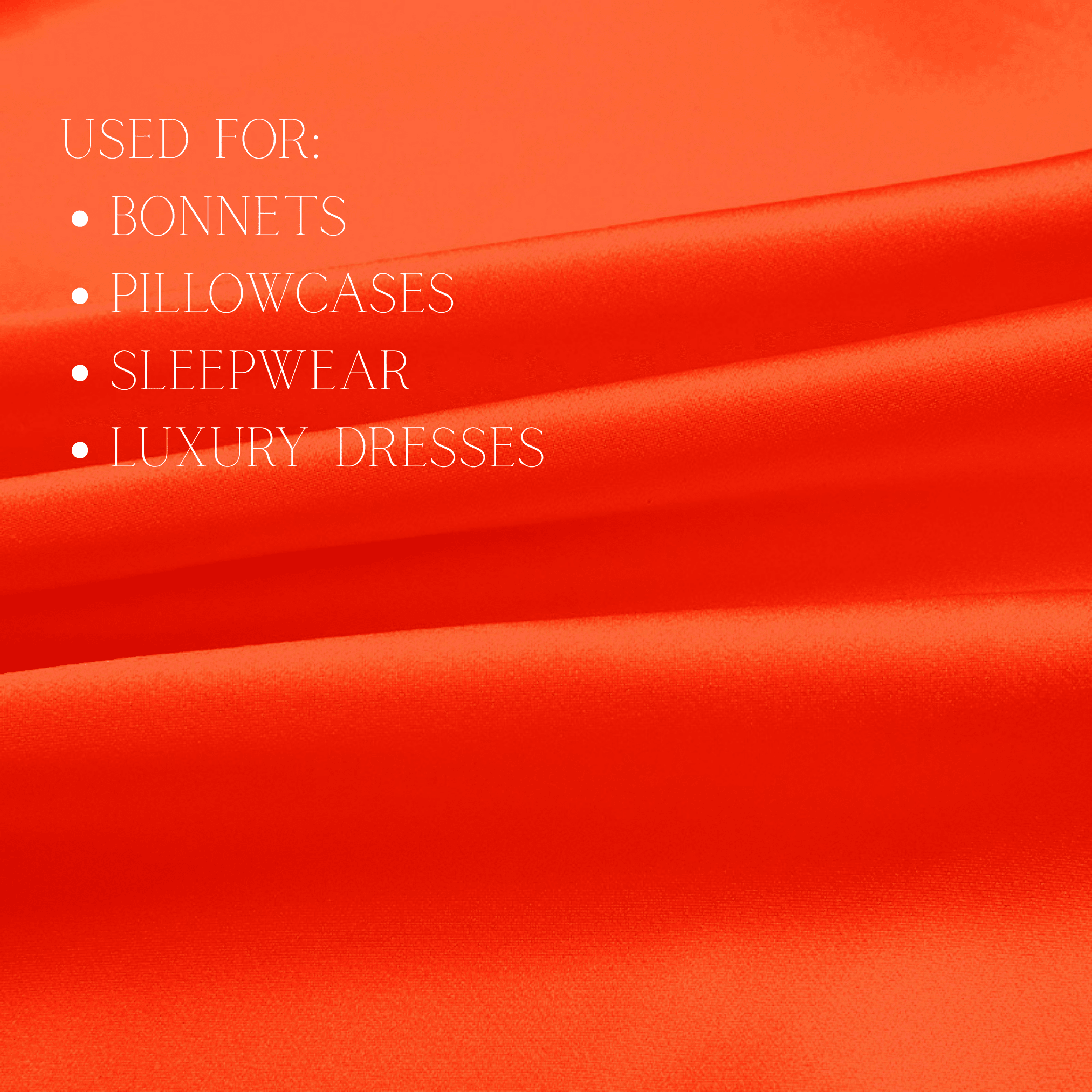 Spicy Orange 100% Pure Mulberry Silk Fabric 19mm Cut - to - Size Silk Fabric - NOCHKA
