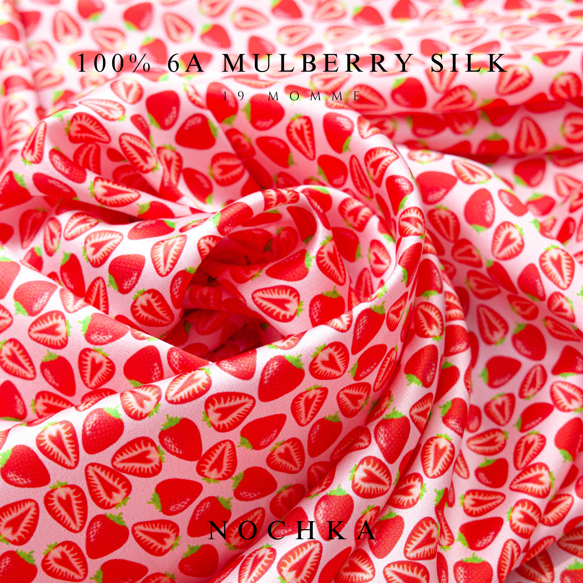 Strawberry Pure Mulberry Silk Bonnet – Reversible & Durable - NOCHKA

