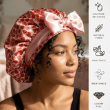 Strawberry Reversible Bonnet with Ties - NOCHKA
