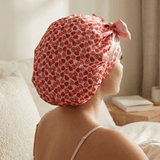 Strawberry Reversible Bonnet with Ties - NOCHKA

