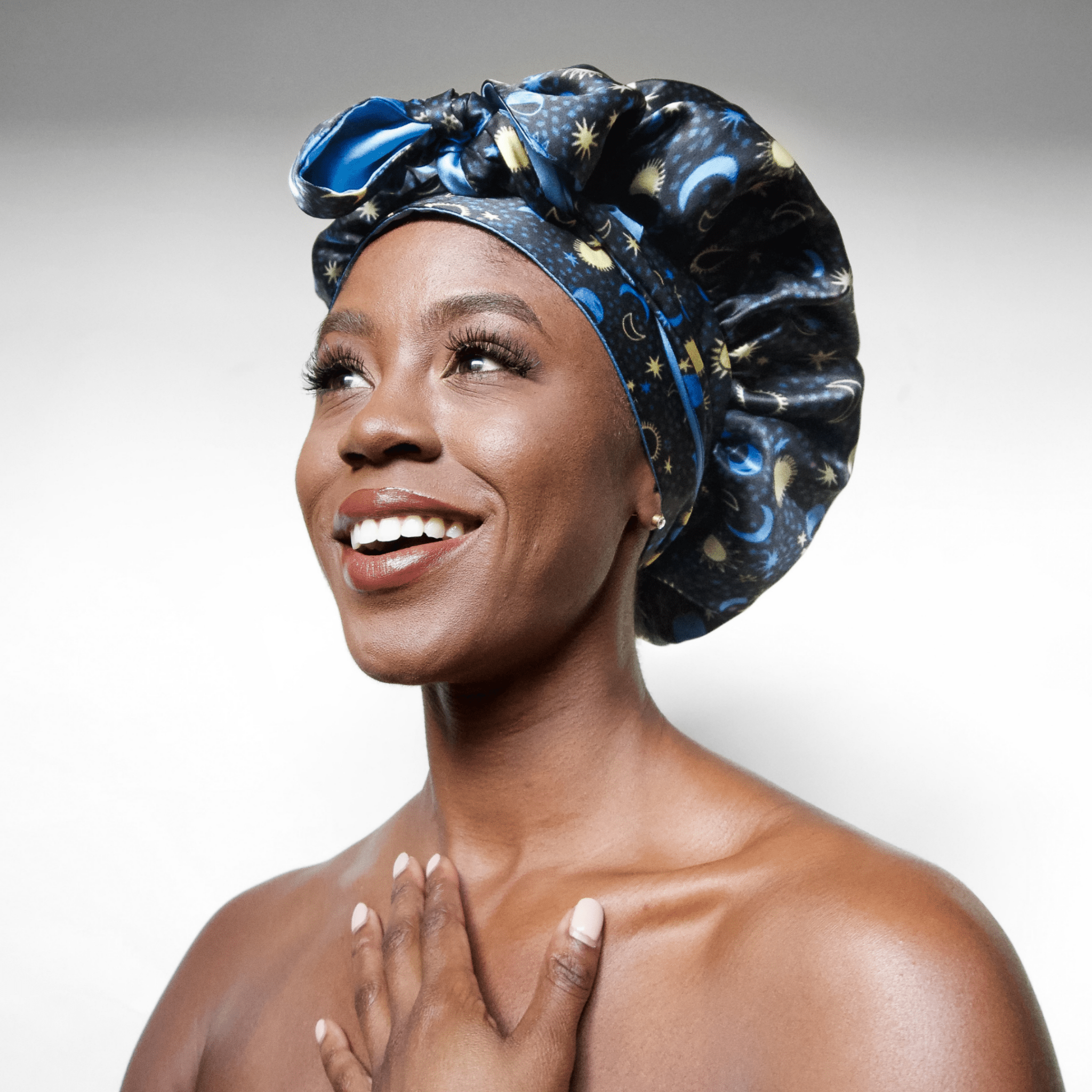 Sun & Moon Pure Mulberry Silk Bonnet – Reversible, Adjustable Fit with Silk Ties - NOCHKA
