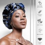 Sun & Moon Pure Mulberry Silk Bonnet – Reversible, Adjustable Fit with Silk Ties - NOCHKA
