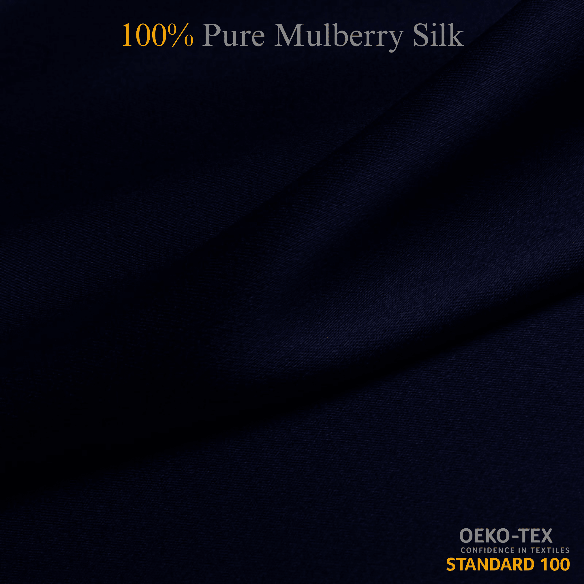 Super Dark Blue 100% Pure Mulberry Silk Fabric 19mm Cut - to - Size Silk Fabric - NOCHKA
