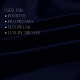 Super Dark Blue 100% Pure Mulberry Silk Fabric 19mm Cut - to - Size Silk Fabric - NOCHKA
