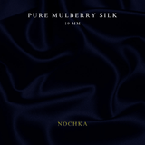 Super Dark Blue 100% Pure Mulberry Silk Fabric 19mm Cut - to - Size Silk Fabric - NOCHKA
