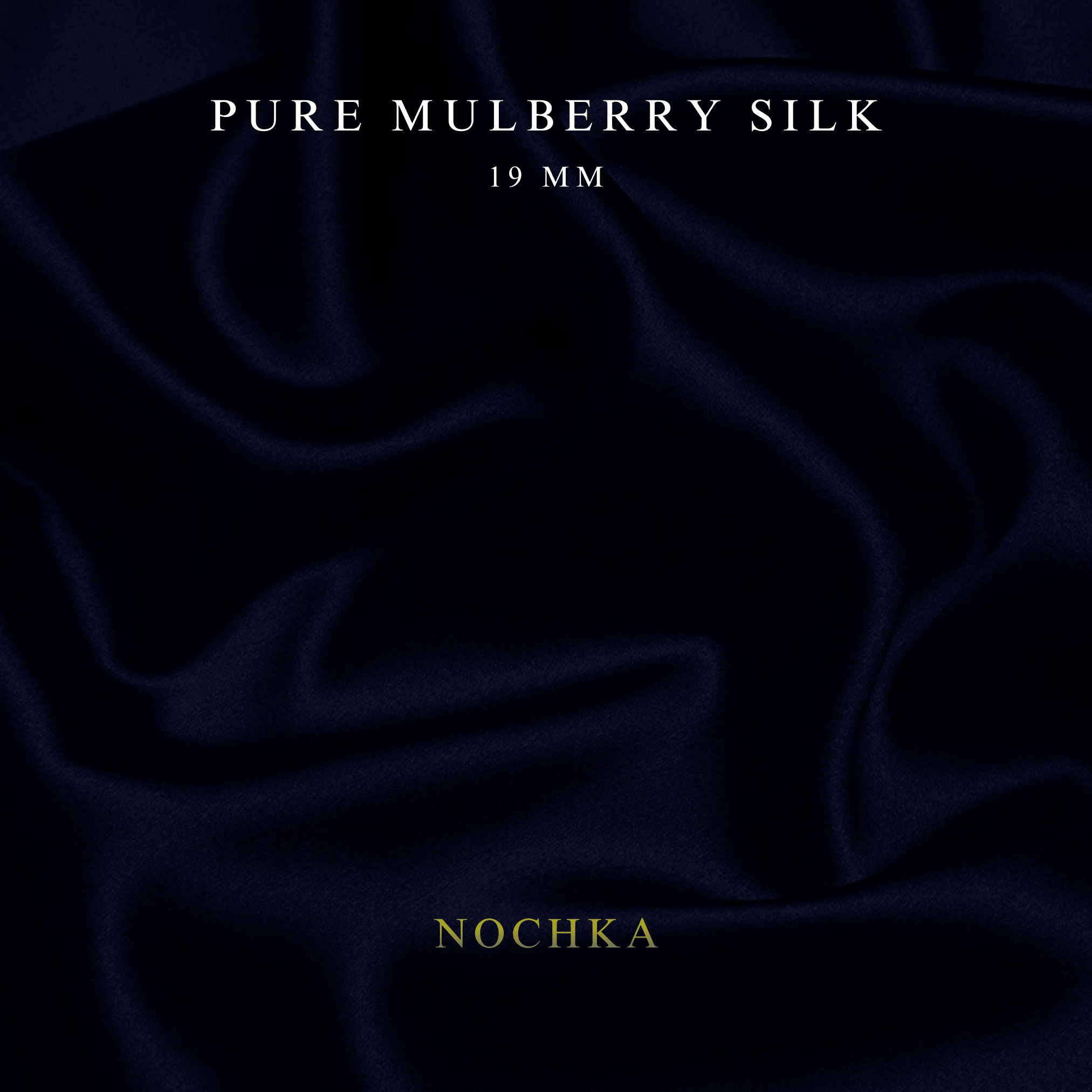 Super Dark Blue 100% Pure Mulberry Silk Fabric 19mm Cut - to - Size Silk Fabric - NOCHKA
