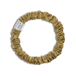 Super Ultra Thin 100% Mulberry Silk Scrunchie - Silver - NOCHKA
