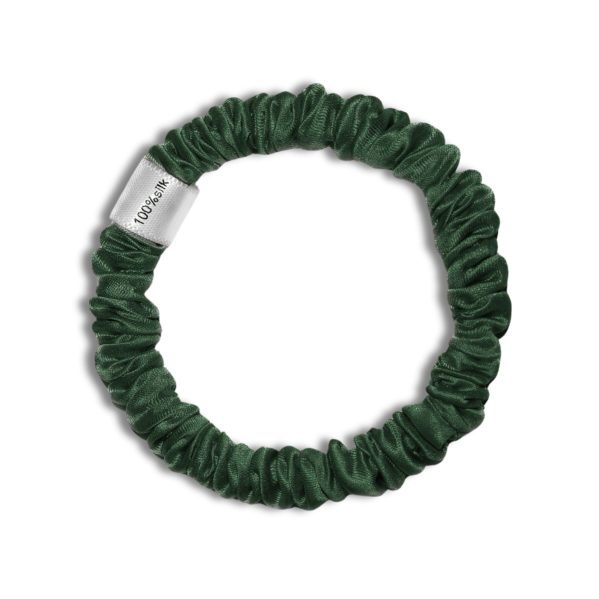 Super Ultra Thin 100% Mulberry Silk Scrunchie - Silver - NOCHKA
