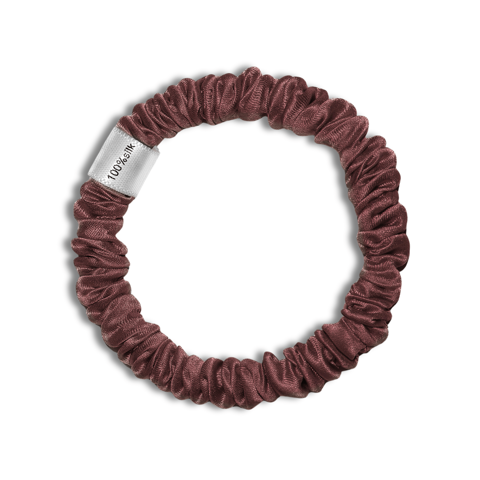 Super Ultra Thin 100% Mulberry Silk Scrunchie - Silver - NOCHKA
