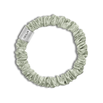 Super Ultra Thin 100% Mulberry Silk Scrunchie - Silver - NOCHKA
