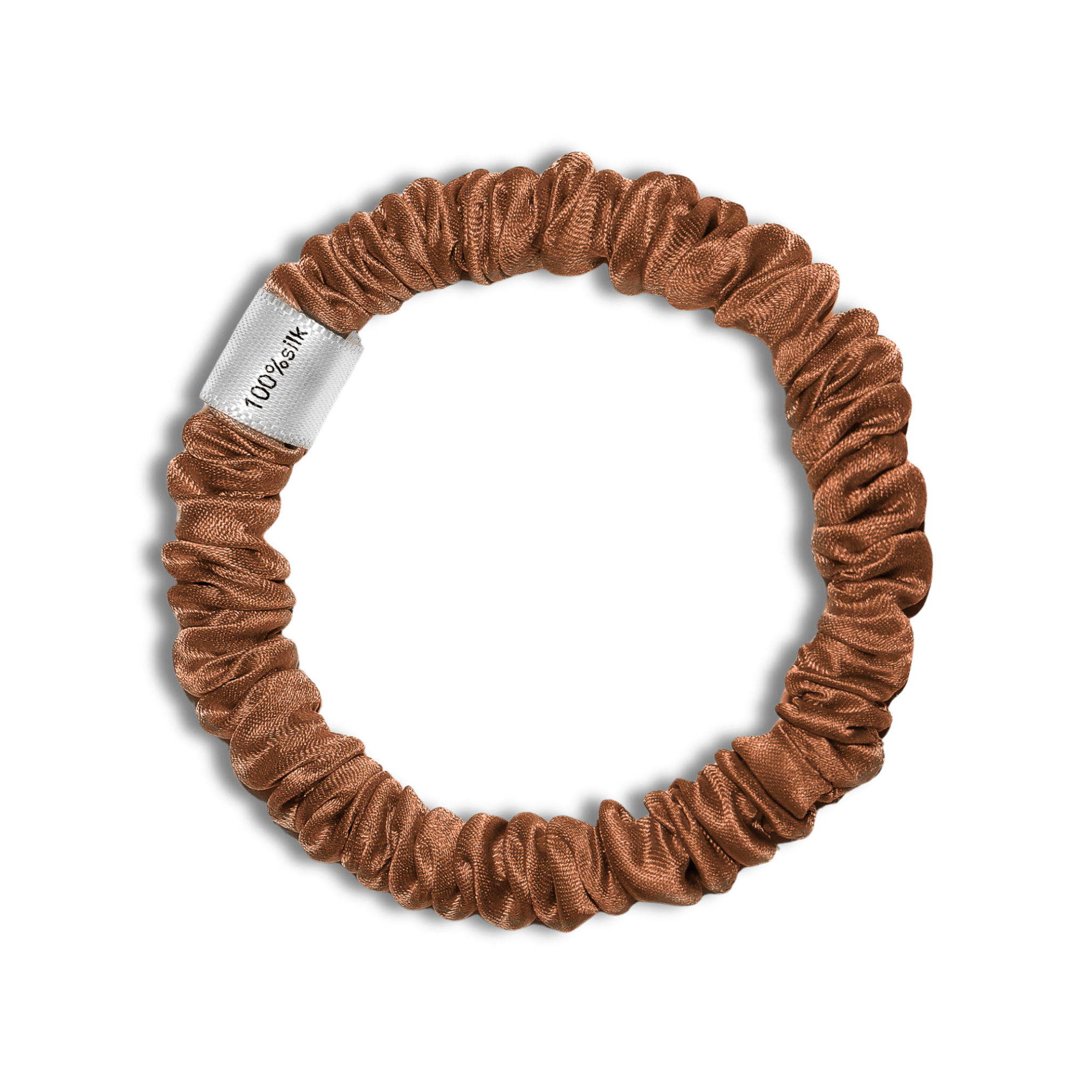 Super Ultra Thin 100% Mulberry Silk Scrunchie - Silver - NOCHKA
